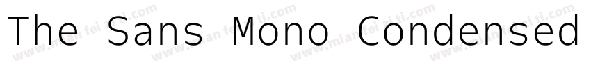 The Sans Mono Condensed  Light字体转换